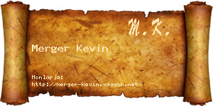 Merger Kevin névjegykártya